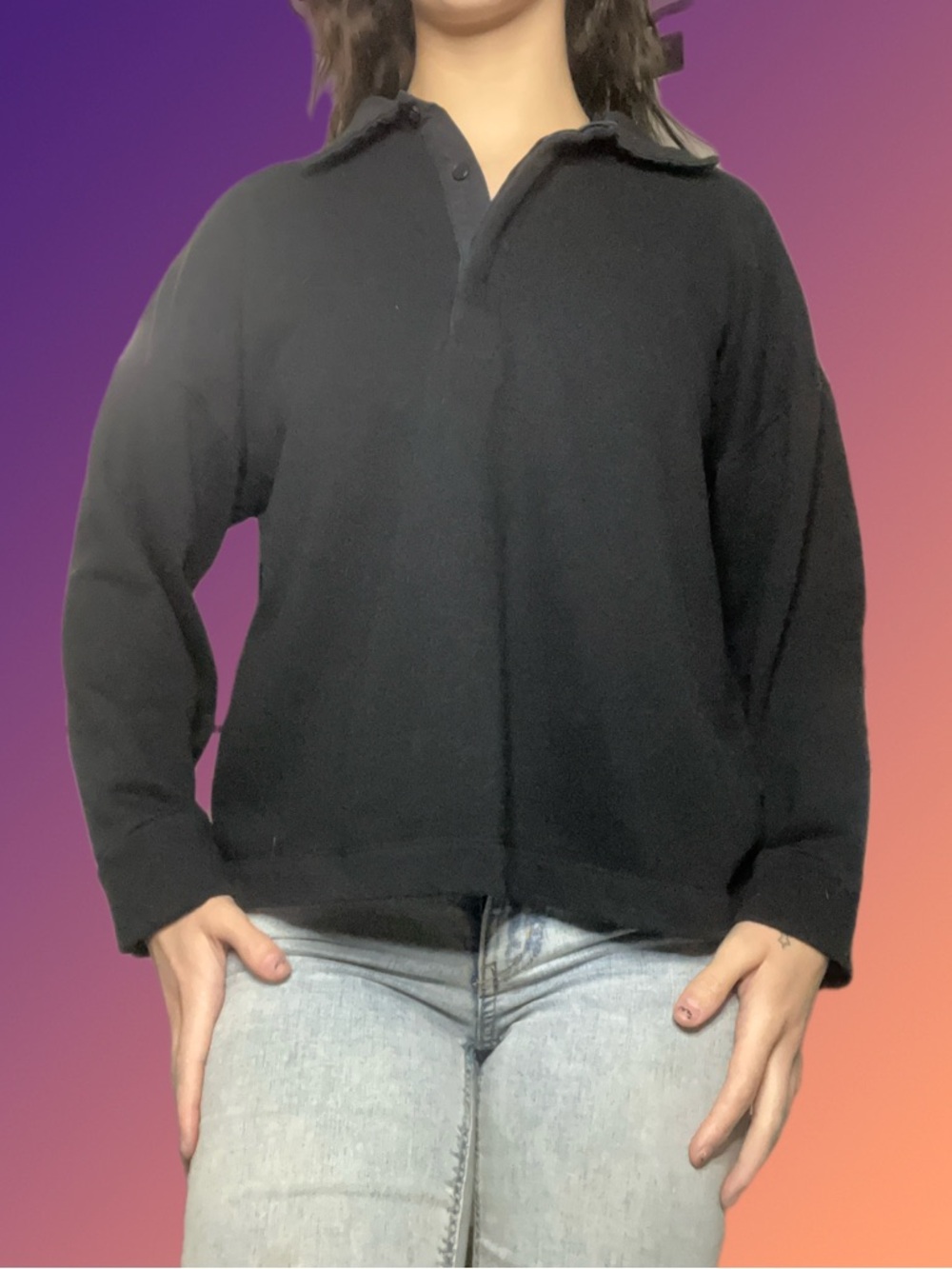 Zara Men's Black Polo Shirt